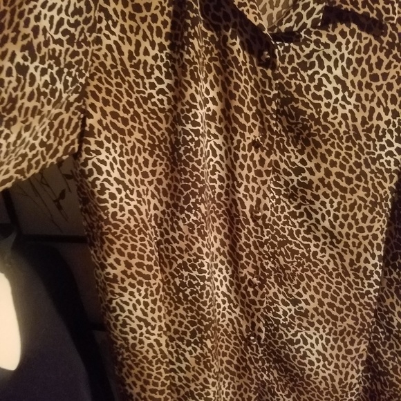 Vintage Cheetah print plus size blouse sz 18W - Picture 7 of 8